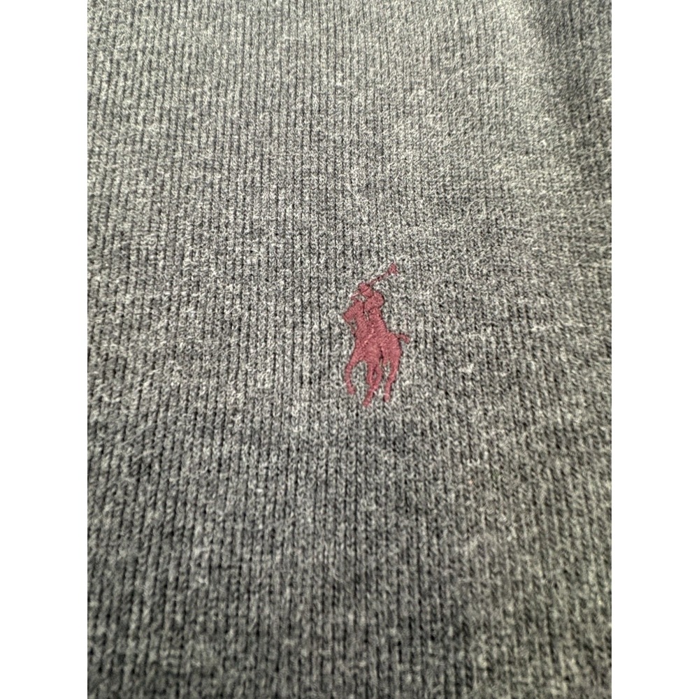 POLO RALPH LAUREN Mens 1/4 Zip Estate Rib Pullover Sweater charcoal Gray Large - Picture 6 of 14